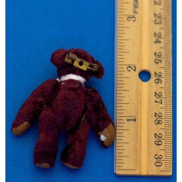 Vintage Teddy Bear Purple Bear Unique Stuff Toy Brooch D10 - Picture 2 of 2